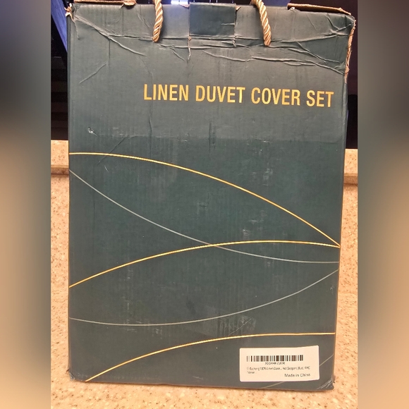 Shilucheng 100%Linen King Duvet Cover Set, Luxury Pure Natural French Flax Linen - Picture 8 of 11